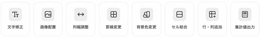 Excelで対応可能な主なレイアウト修正