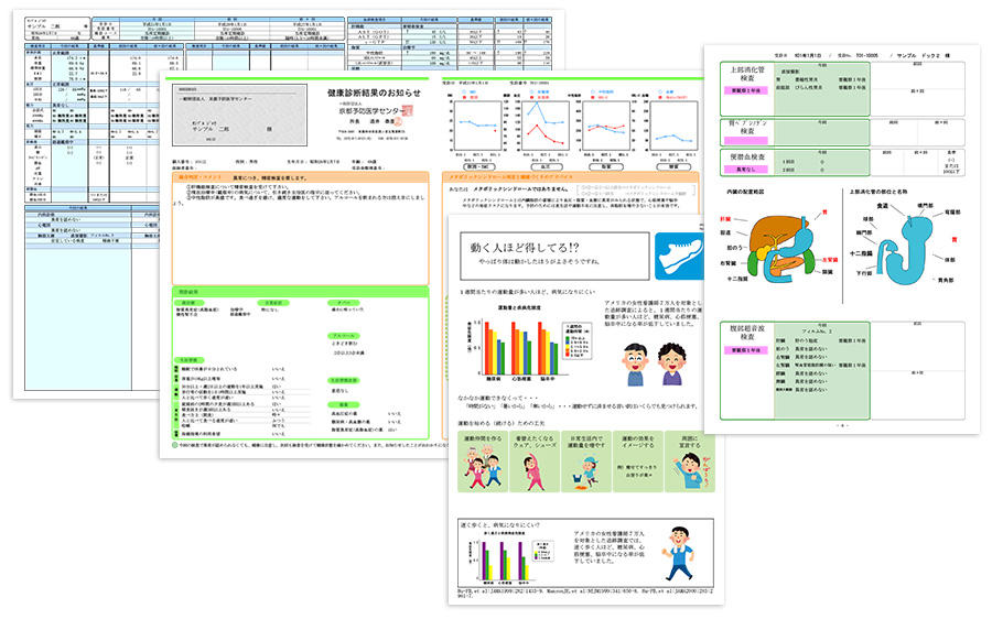 京都予防医学センターで利用している帳票サンプル