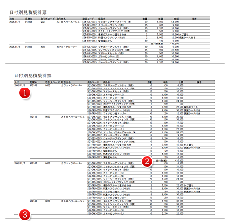 日付別見積集計票